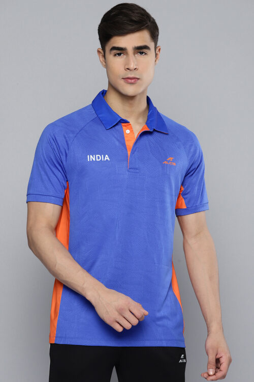 Alcis Colourblocked Indian Cricket Team Polo Collar T-shirt