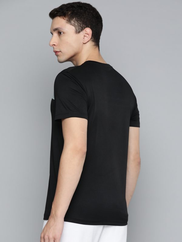 Alcis Men Black Brand Logo Slim Fit T-shirt - Image 3