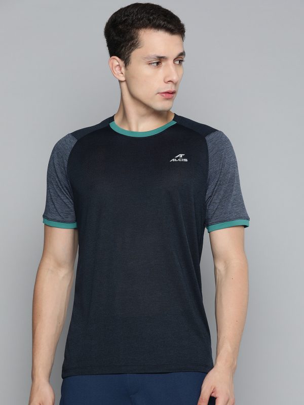 Alcis Men Colourblocked Dry Tech Slim Fit T-shirt - Image 2